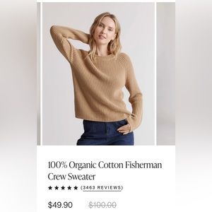 Quince Cotton Fisherman Sweater